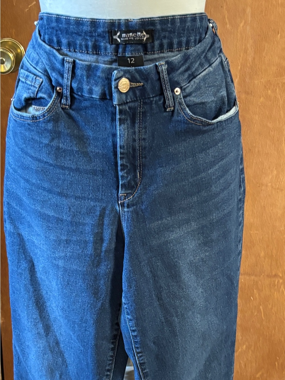 Nanette Lepore Straight Leg Jeans - Dark Blue